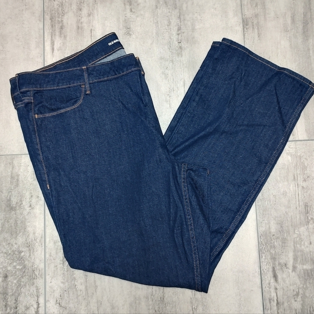 Old Navy Women's Mid Rise WOW Boot Cut Blue Jeans Plus Size 22